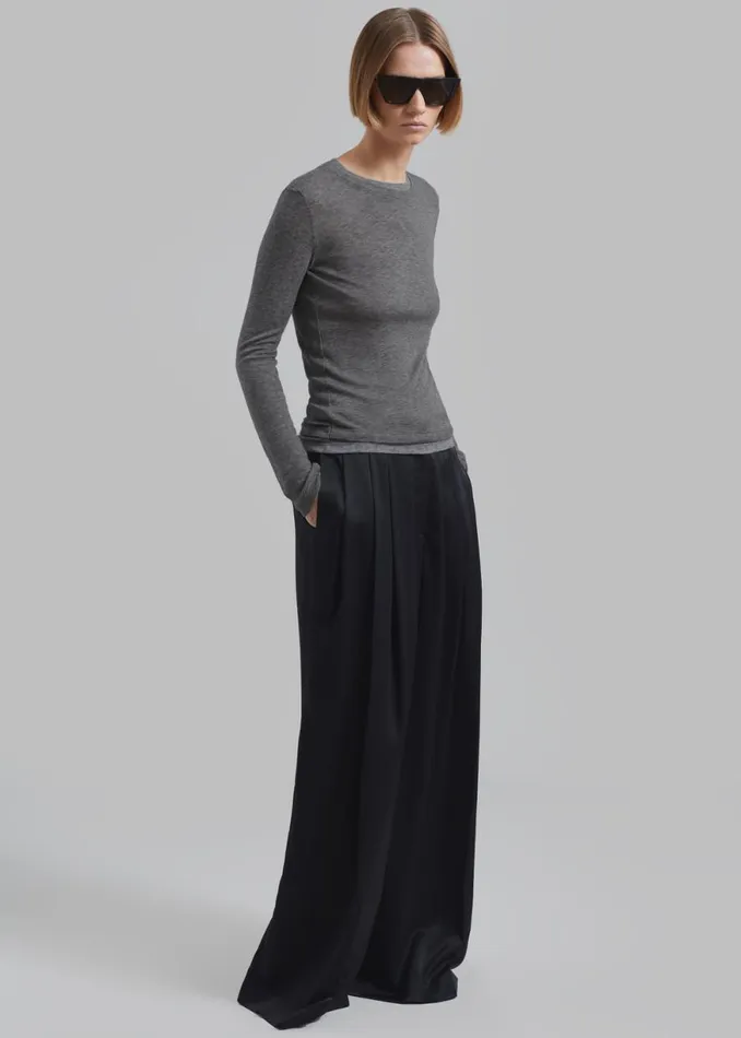 The Frankie Shop JW Anderson Wide Leg Trousers 8211 Black Shop Clothing