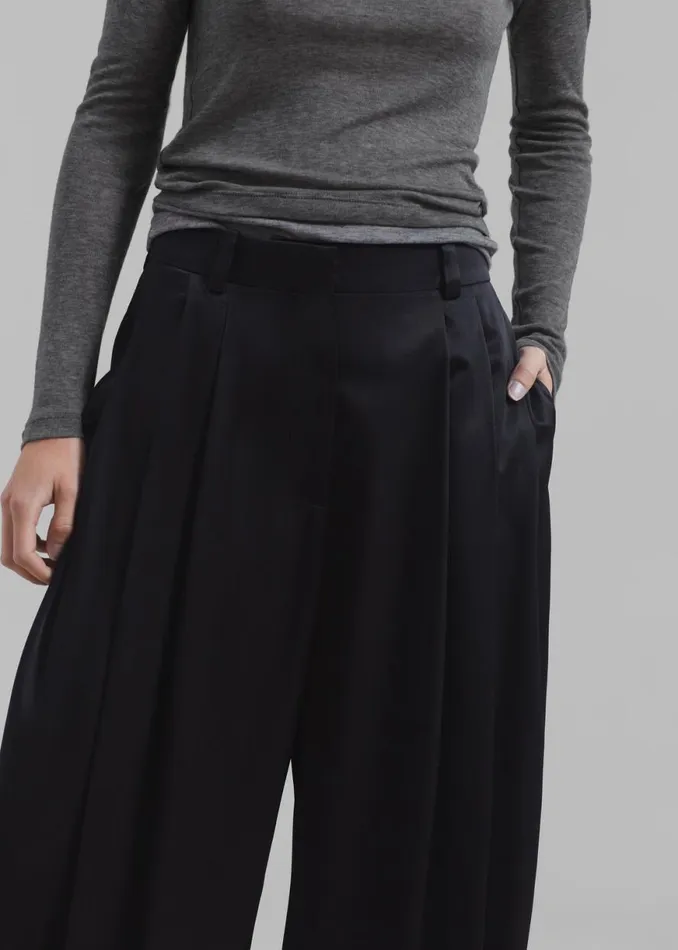 The Frankie Shop JW Anderson Wide Leg Trousers 8211 Black Shop Clothing