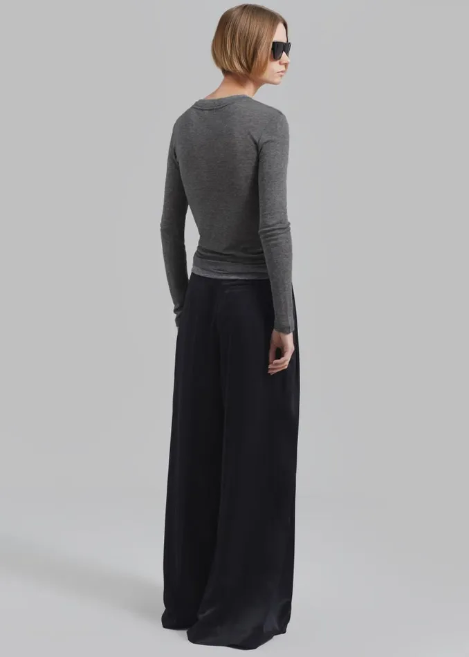The Frankie Shop JW Anderson Wide Leg Trousers 8211 Black Shop Clothing