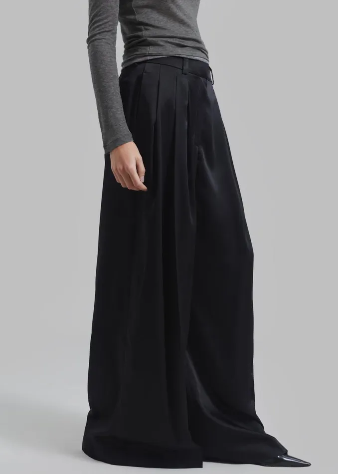 The Frankie Shop JW Anderson Wide Leg Trousers 8211 Black Shop Clothing