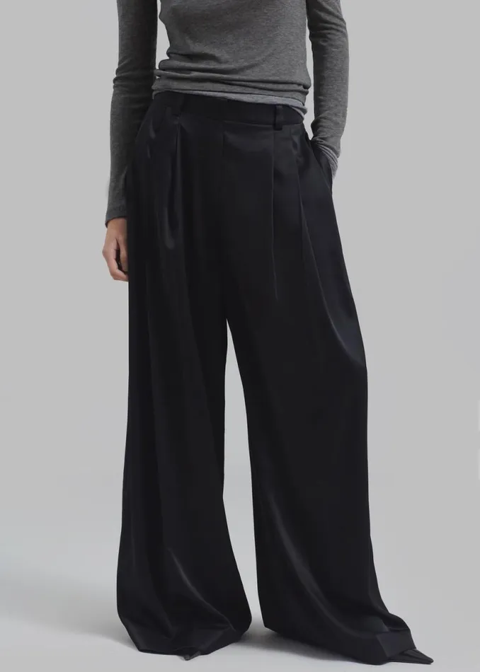 The Frankie Shop JW Anderson Wide Leg Trousers 8211 Black Shop Clothing