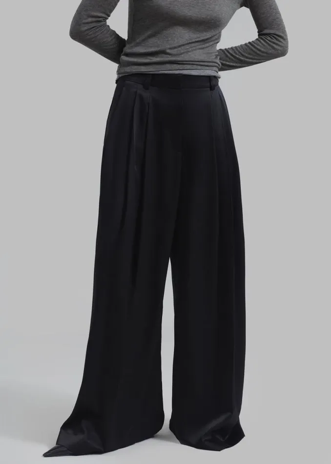 The Frankie Shop JW Anderson Wide Leg Trousers 8211 Black Shop Clothing