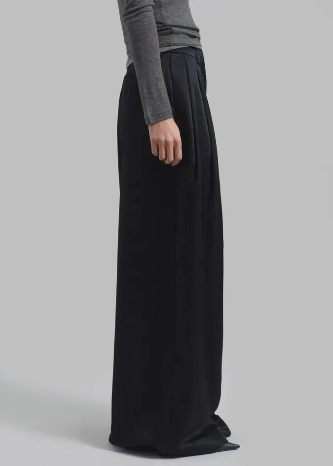 The Frankie Shop JW Anderson Wide Leg Trousers 8211 Black Shop Clothing