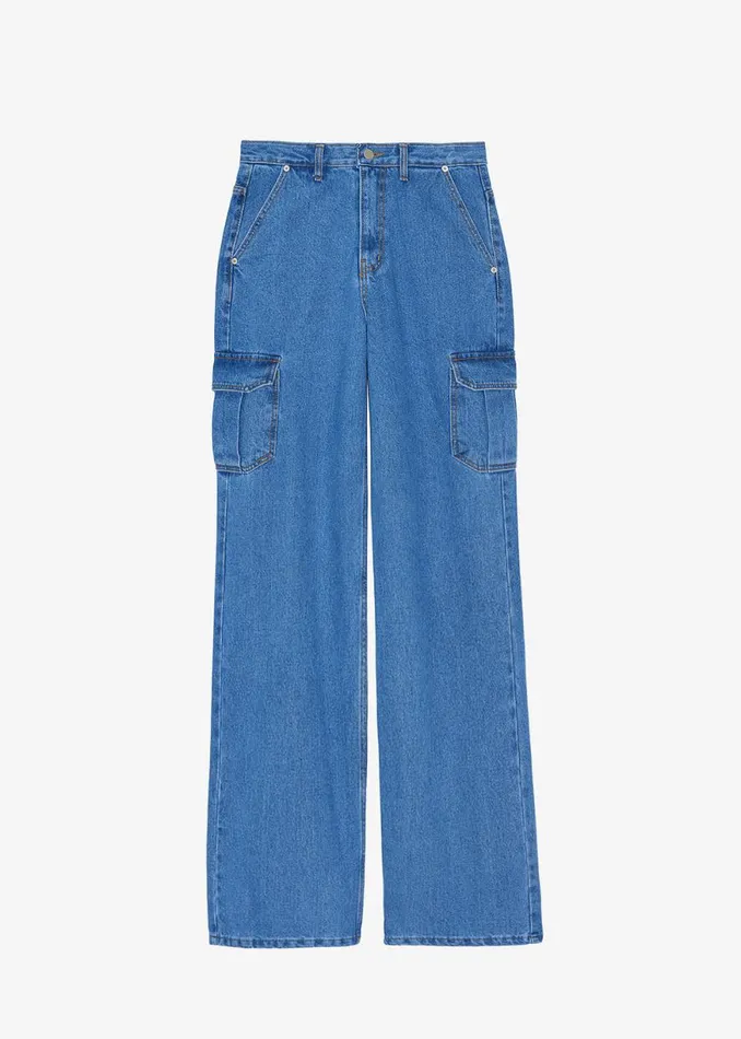 The Frankie Shop Kai Cargo Denim Pants 8211 Blue Denim Shop Denim