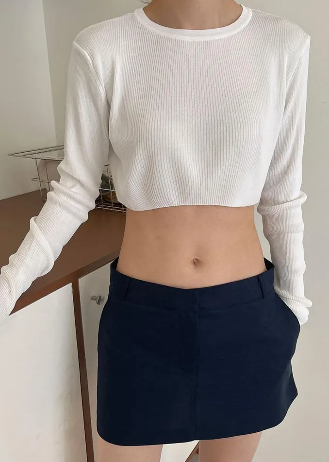The Frankie Shop Kaz Cropped Knit Top 8211 White Shop Tops