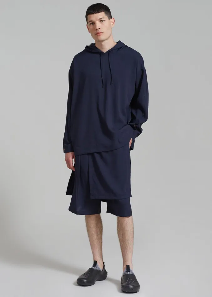 The Frankie Shop Keanu Light Wrap Shorts 8211 Blue Shop Clothing