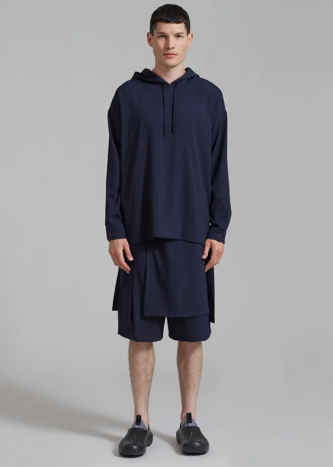 The Frankie Shop Keanu Light Wrap Shorts 8211 Blue Shop Clothing
