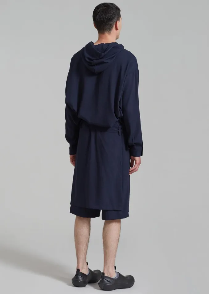 The Frankie Shop Keanu Light Wrap Shorts 8211 Blue Shop Clothing