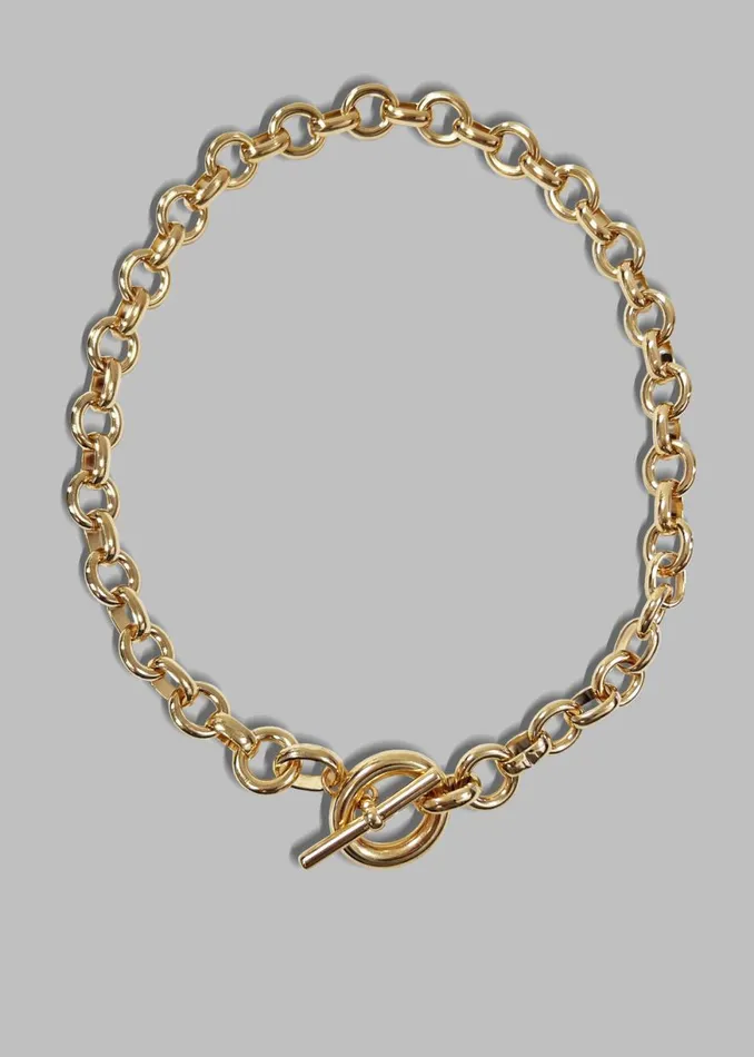 The Frankie Shop Laura Lombardi Portrait Necklace 8211 Gold Shop Accessories