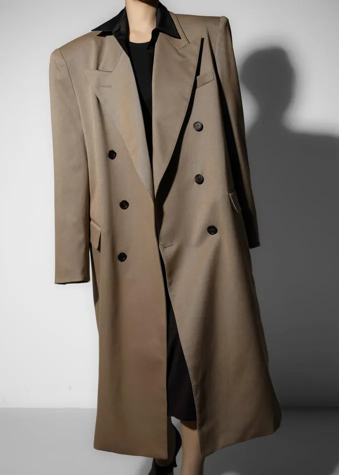 The Frankie Shop London Double Breasted Coat 8211 Taupe Shop Outerwear