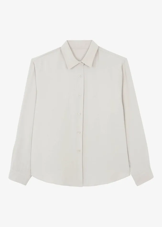 The Frankie Shop Lotta Fluid Shirt 8211 Beige Shop Tops
