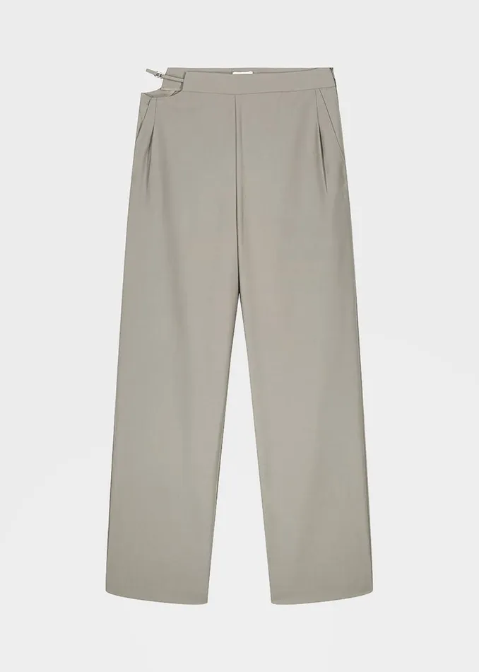 The Frankie Shop Louise Cut Out Trousers 8211 Olive Shop Bottoms