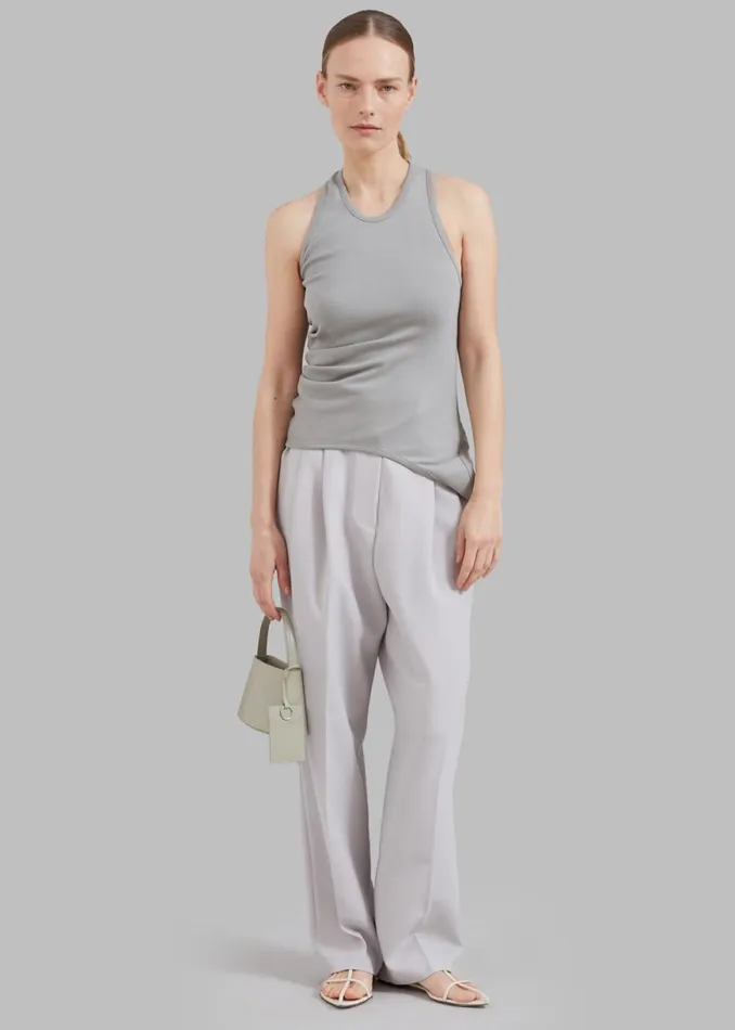 The Frankie Shop Low Classic Hole Point Top 8211 Light Khaki Shop Tops