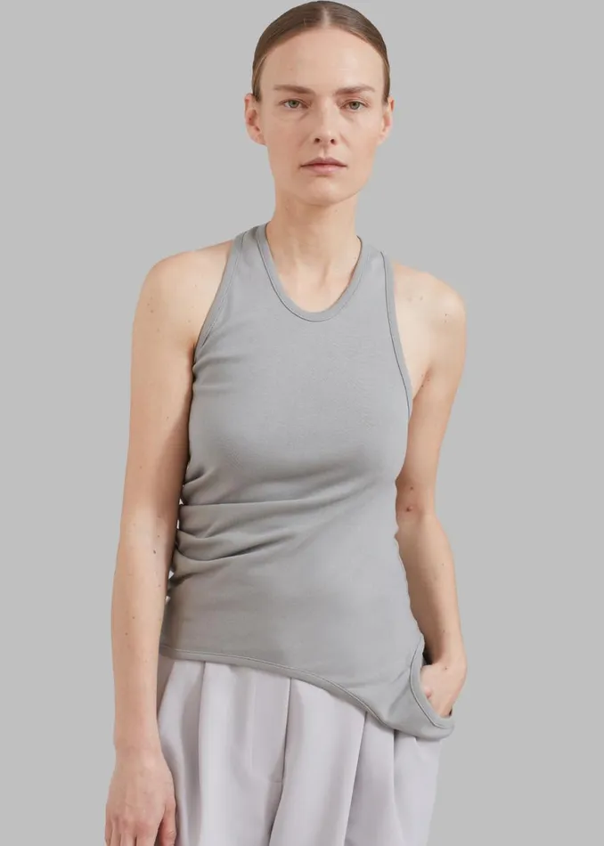 The Frankie Shop Low Classic Hole Point Top 8211 Light Khaki Shop Tops