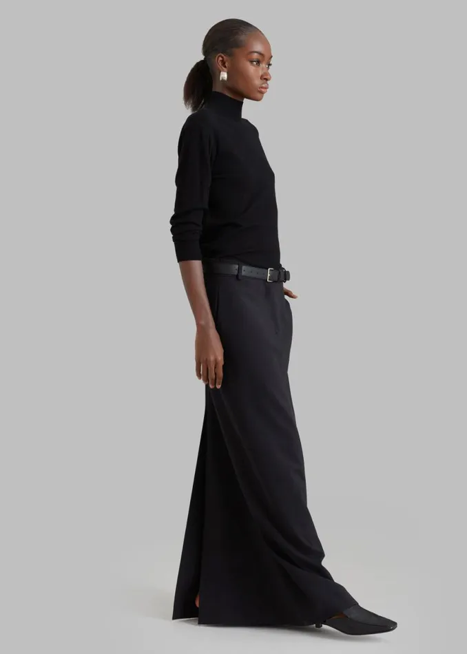 The Frankie Shop Malvo Long Pencil Skirt 8211 Black Shop Bottoms