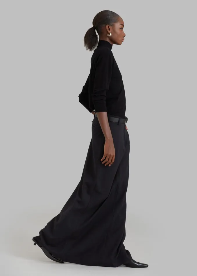 The Frankie Shop Malvo Long Pencil Skirt 8211 Black Shop Bottoms