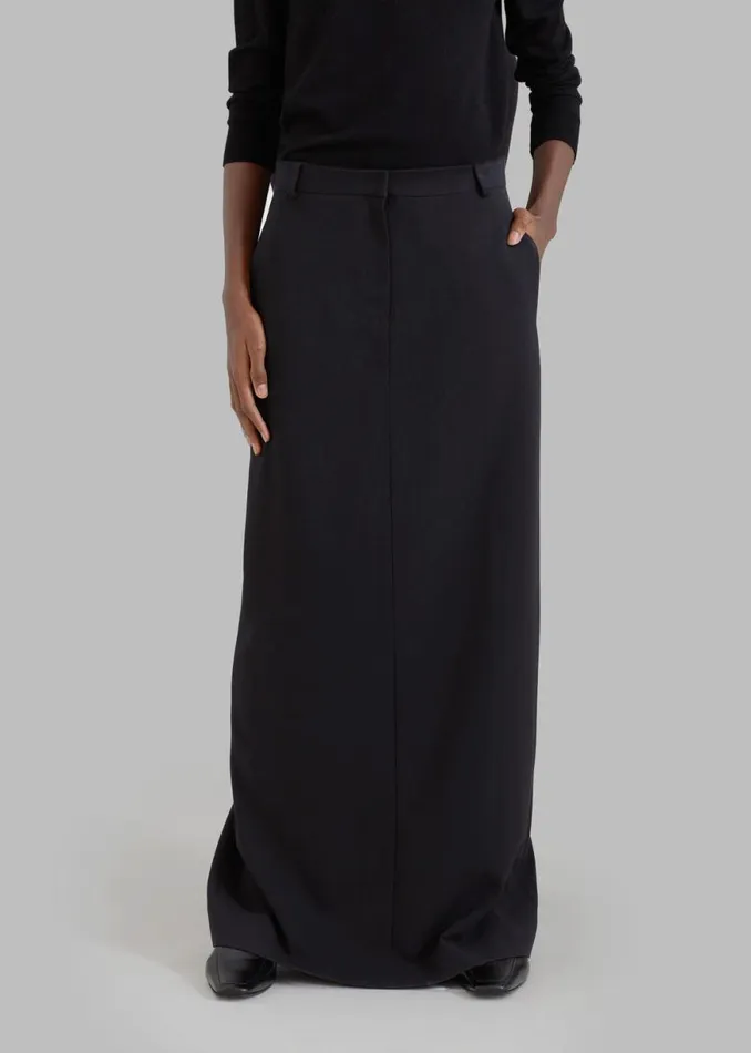The Frankie Shop Malvo Long Pencil Skirt 8211 Black Shop Bottoms