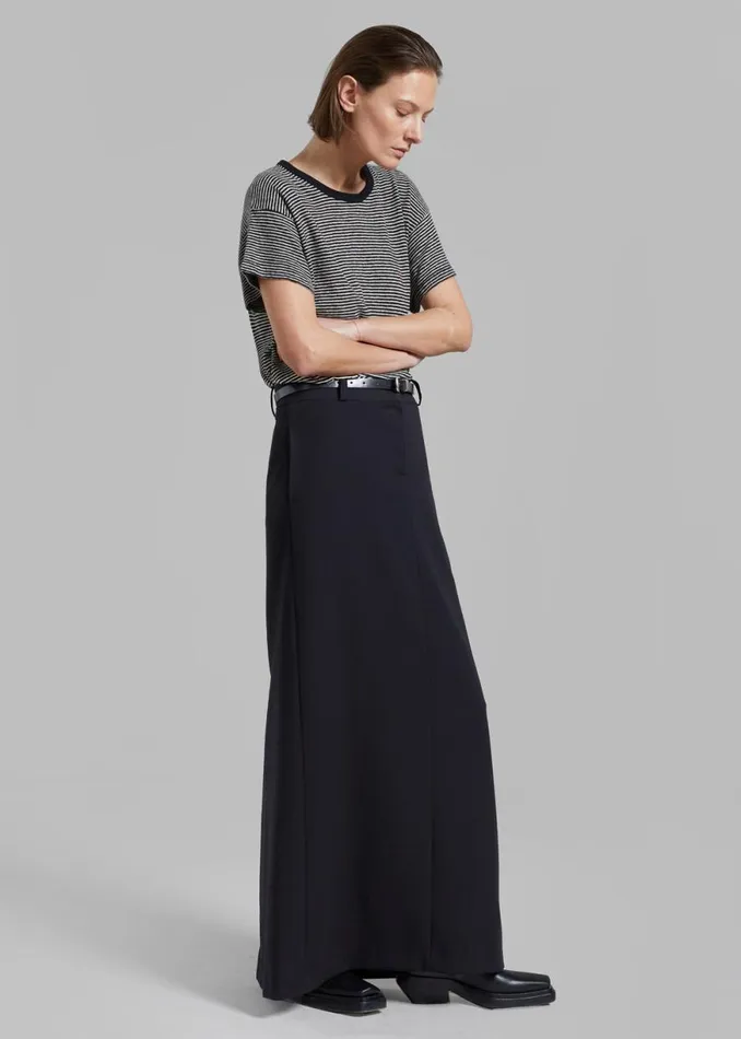 The Frankie Shop Malvo Long Pencil Skirt 8211 Black Shop Bottoms