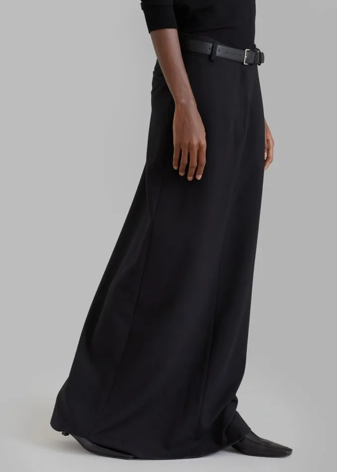 The Frankie Shop Malvo Long Pencil Skirt 8211 Black Shop Bottoms