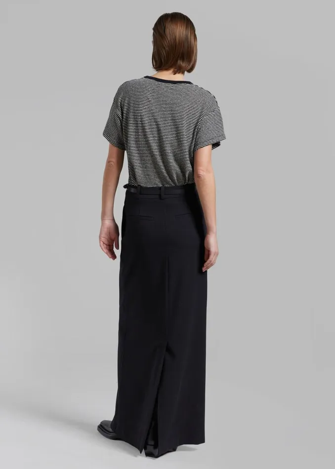 The Frankie Shop Malvo Long Pencil Skirt 8211 Black Shop Bottoms