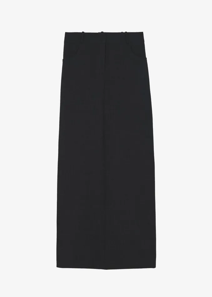 The Frankie Shop Malvo Long Pencil Skirt 8211 Black Shop Bottoms