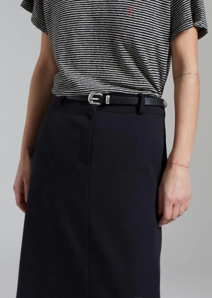 The Frankie Shop Malvo Long Pencil Skirt 8211 Black Shop Bottoms