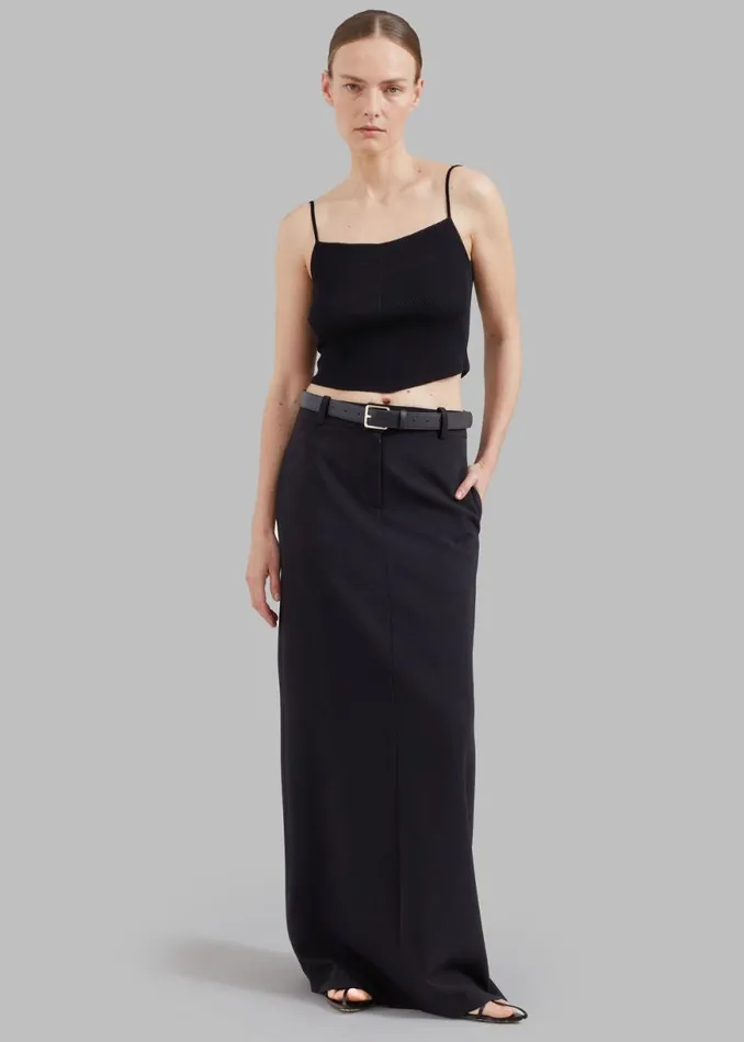 The Frankie Shop Malvo Long Pencil Skirt 8211 Black Shop Bottoms