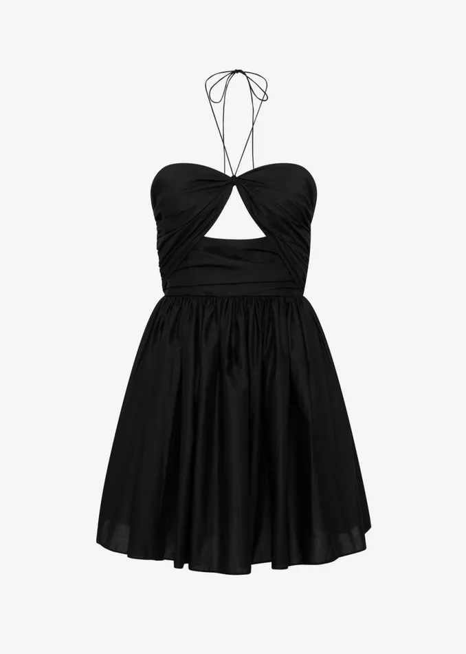 The Frankie Shop Matteau Bandeau Rouched Mini Dress 8211 Black Shop Dresses