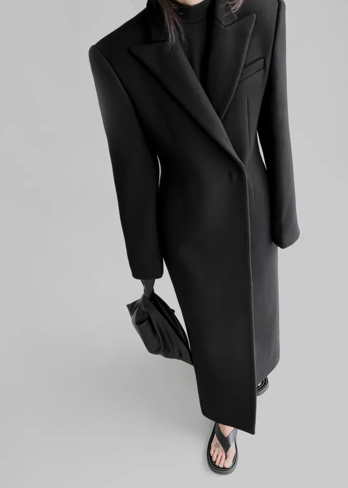 The Frankie Shop Melva Coat 8211 Black Shop Outerwear
