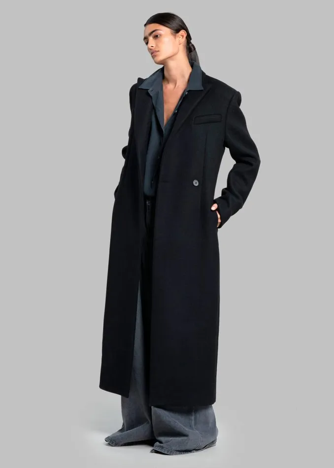 The Frankie Shop Melva Coat 8211 Black Shop Outerwear