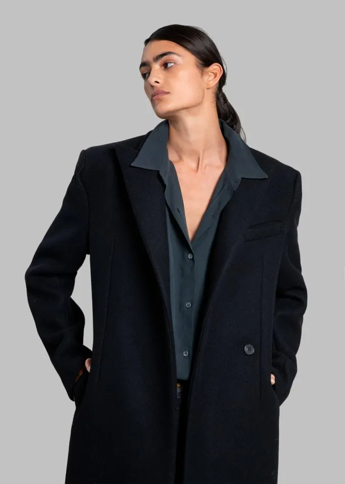 The Frankie Shop Melva Coat 8211 Black Shop Outerwear