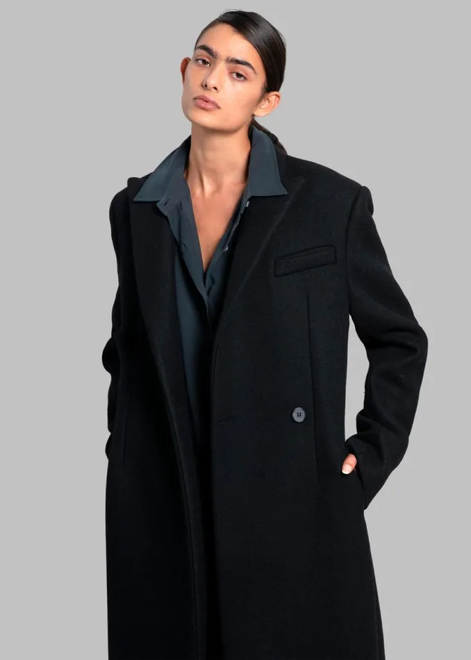 The Frankie Shop Melva Coat 8211 Black Shop Outerwear