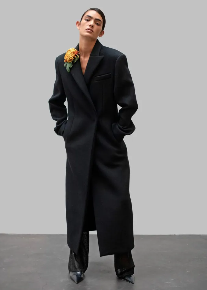 The Frankie Shop Melva Coat 8211 Black Shop Outerwear