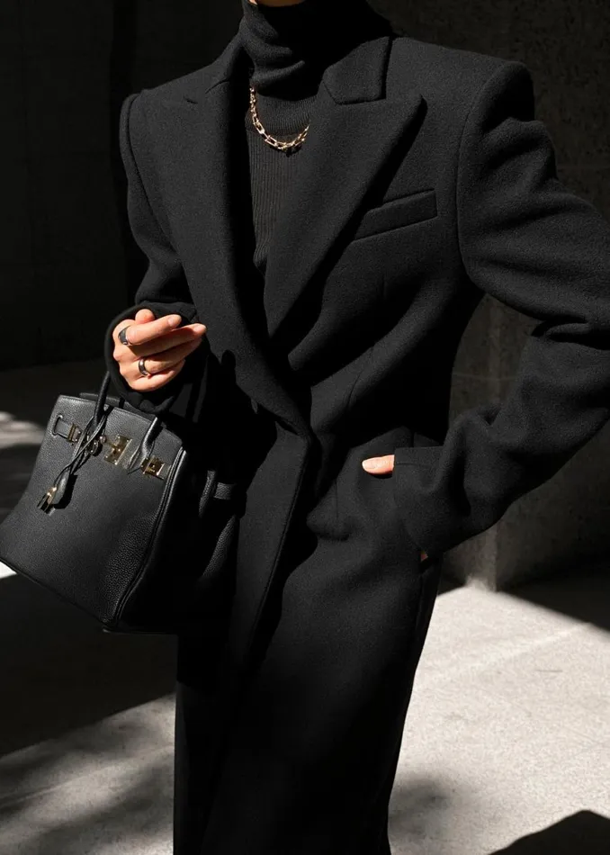 The Frankie Shop Melva Coat 8211 Black Shop Outerwear