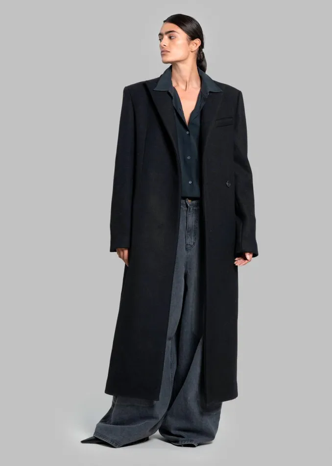 The Frankie Shop Melva Coat 8211 Black Shop Outerwear