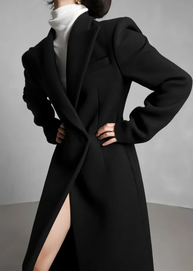 The Frankie Shop Melva Coat 8211 Black Shop Outerwear