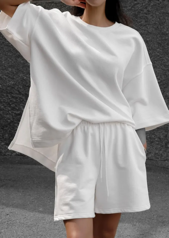 The Frankie Shop Memphis Fleece Set 8211 White Shop Bottoms