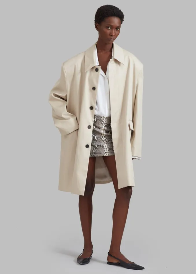 The Frankie Shop Nairobi Mini Skirt 8211 Grey Python Shop Bottoms