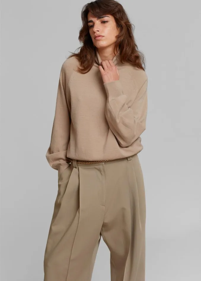 The Frankie Shop Naomie String Pants 8211 Latte Shop Bottoms