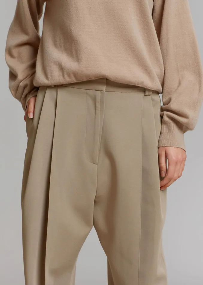 The Frankie Shop Naomie String Pants 8211 Latte Shop Bottoms