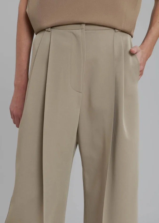 The Frankie Shop Naomie String Pants 8211 Latte Shop Bottoms