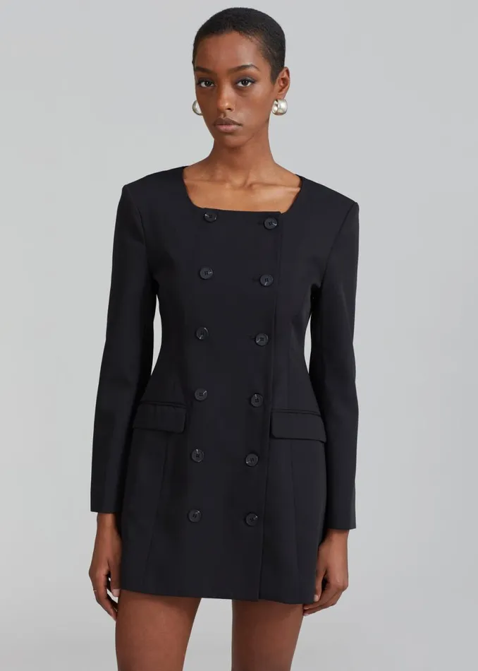 The Frankie Shop Narin Dress 8211 Black Shop Dresses