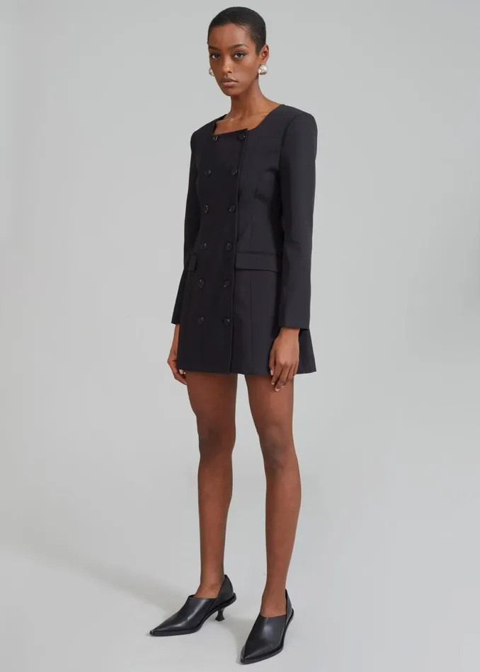 The Frankie Shop Narin Dress 8211 Black Shop Dresses