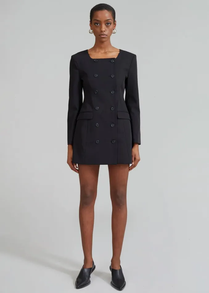 The Frankie Shop Narin Dress 8211 Black Shop Dresses