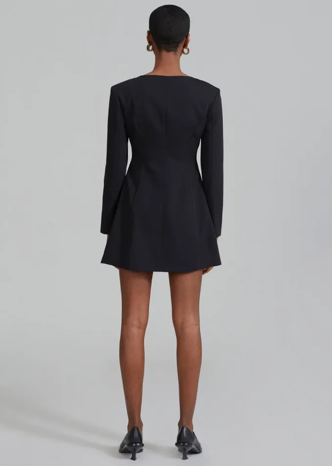 The Frankie Shop Narin Dress 8211 Black Shop Dresses
