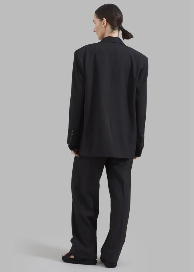 The Frankie Shop Nessi Double Breasted Blazer 8211 Black Shop Suits
