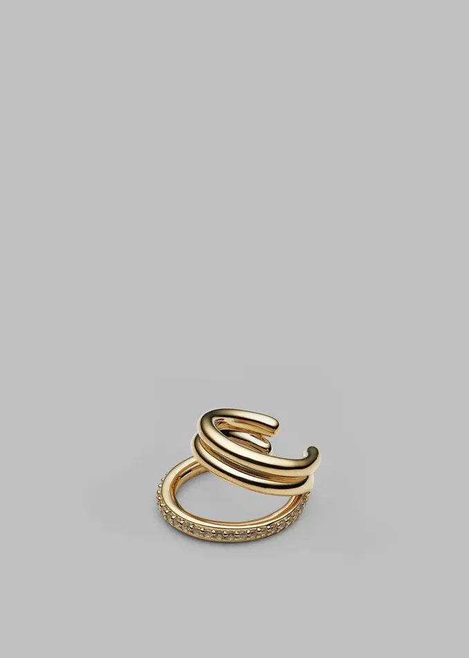 The Frankie Shop Otiumberg Pave Concero Ear Cuff 8211 Gold Vermeil Shop Accessories