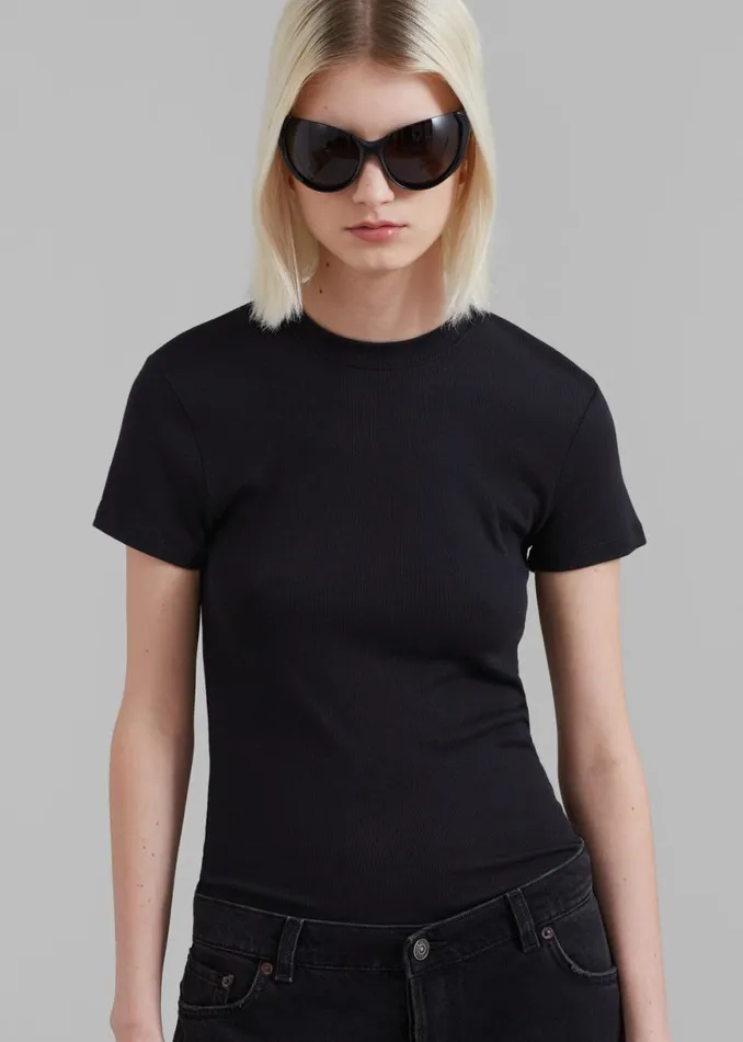 The Frankie Shop Palmira Tee 8211 Black Shop Clothing