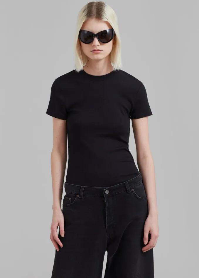 The Frankie Shop Palmira Tee 8211 Black Shop Clothing