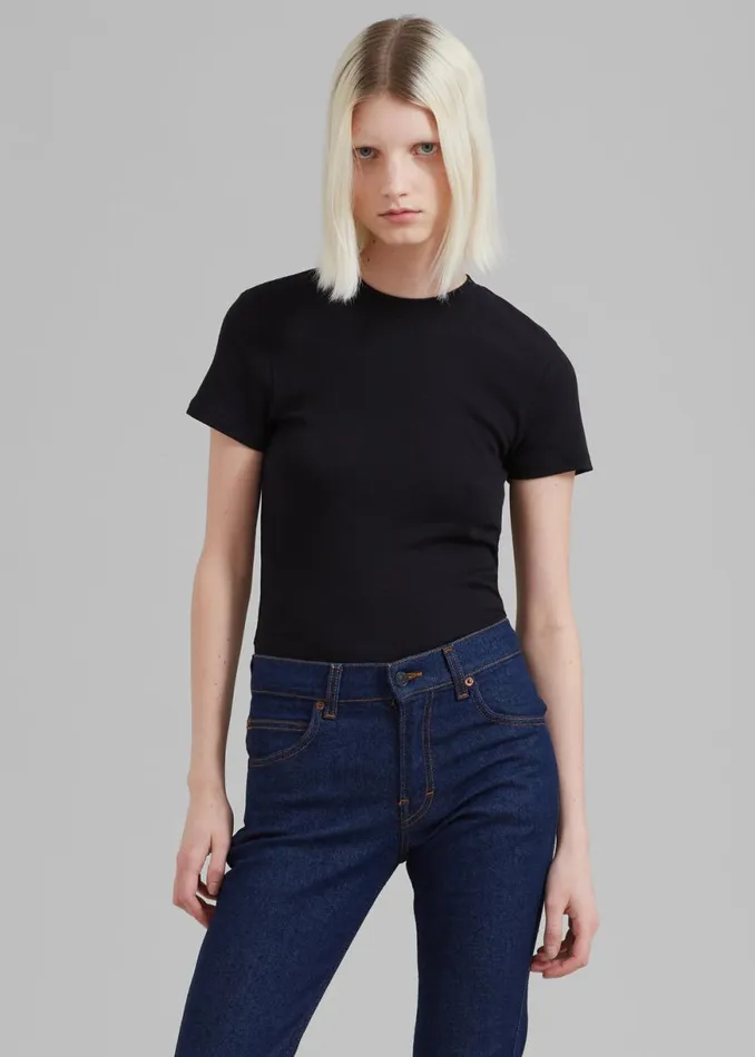 The Frankie Shop Palmira Tee 8211 Black Shop Clothing